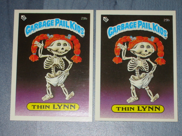 1985 UK Garbage Pail Kids 1st Series 29b VARIATION Card