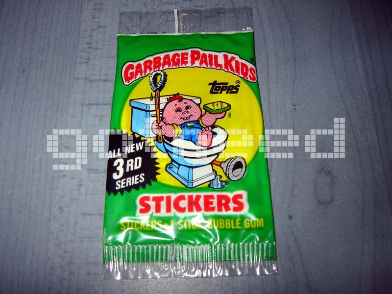 1987 UK Garbage Pail Kids 3rd Series WRAPPER : GREEN